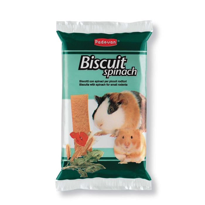 Лакомство Padovan BISCUIT Spinach бисквиты со шпинатом для грызунов , 5*30г