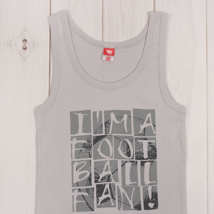 Комплект для мальчика (майка, трусы-боксеры), рост 146 см (76), цвет серый