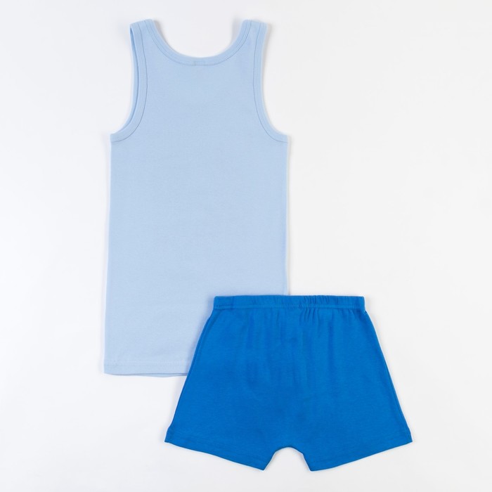 Комплект для мальчика (майка, трусы-боксеры), рост 152-158 см (80), цвет голубой