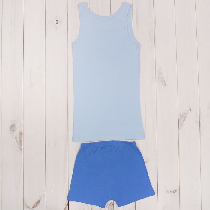 Комплект для мальчика (майка, трусы-боксеры), рост 146 см (76), цвет голубой