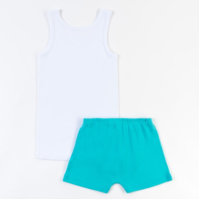 Комплект для мальчика (майка, трусы-боксеры), рост 146 см (76), цвет белый