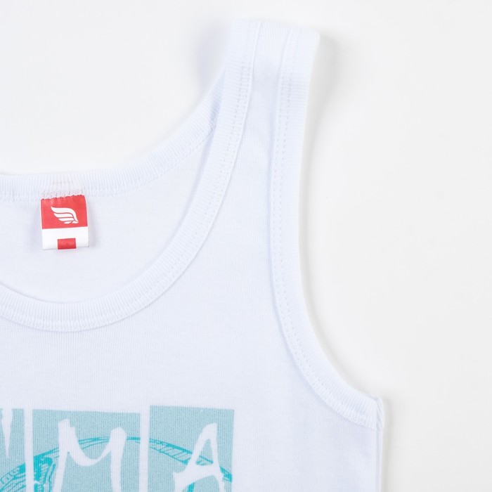 Комплект для мальчика (майка, трусы-боксеры), рост 146 см (76), цвет белый