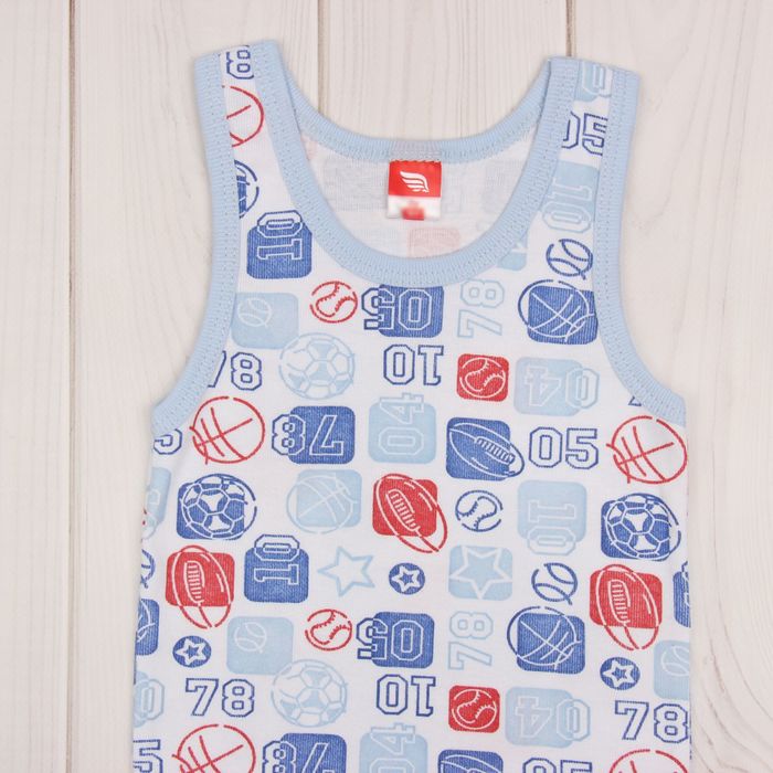 Комплект для мальчика (майка, трусы), рост 92 см (52), цвет синий