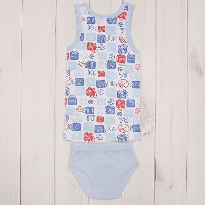 Комплект для мальчика (майка, трусы), рост 92 см (52), цвет синий