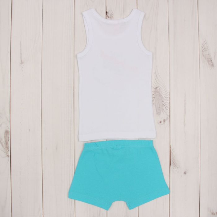 Комплект для мальчика (майка, трусы-боксеры), рост 92 см (52), цвет белый