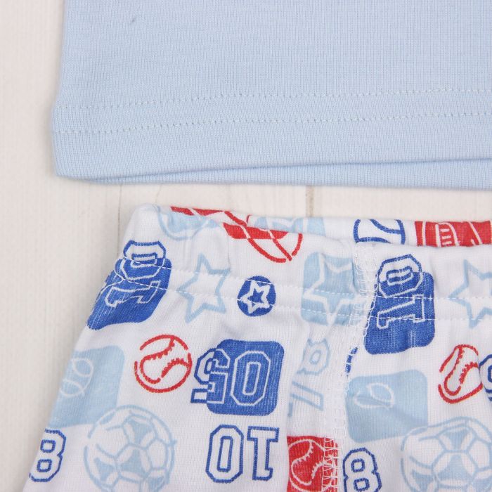 Комплект для мальчика (майка, трусы-боксеры), рост 92 см (52), цвет голубой