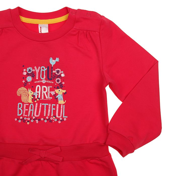 Платье для девочки, рост 98 см (56), цвет малиновый