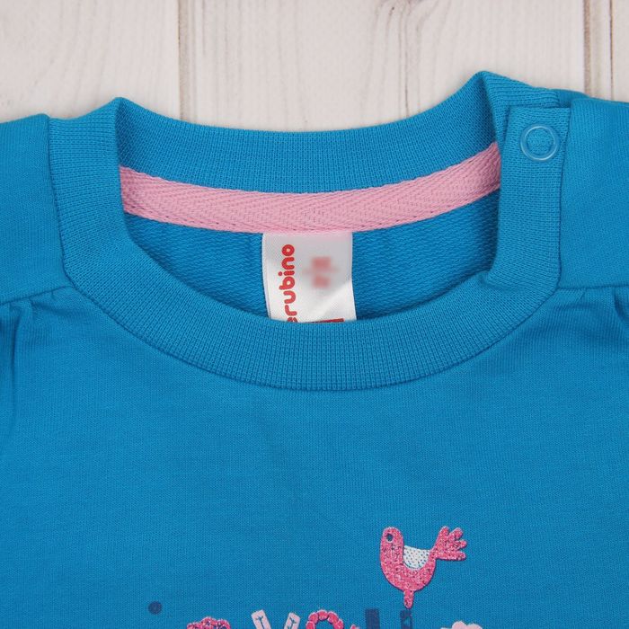 Платье для девочки, рост 98 см (56), цвет бирюзовый