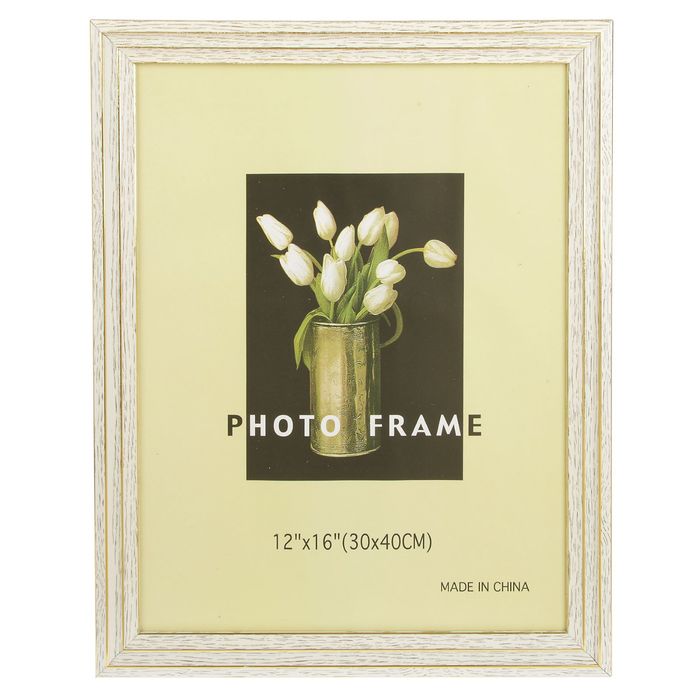 Фоторамка пластик 30х40 см "Беленый дуб"