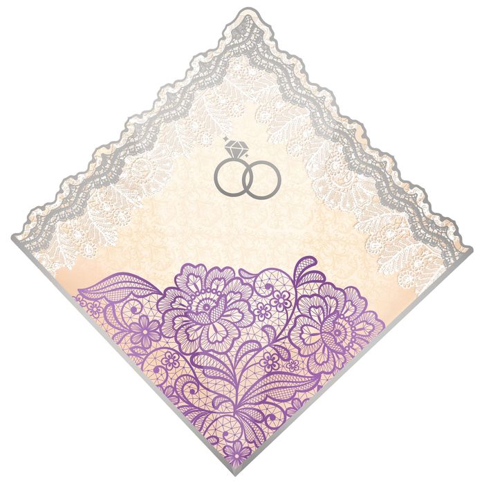 Лепестки роз с кульком, сиреневые