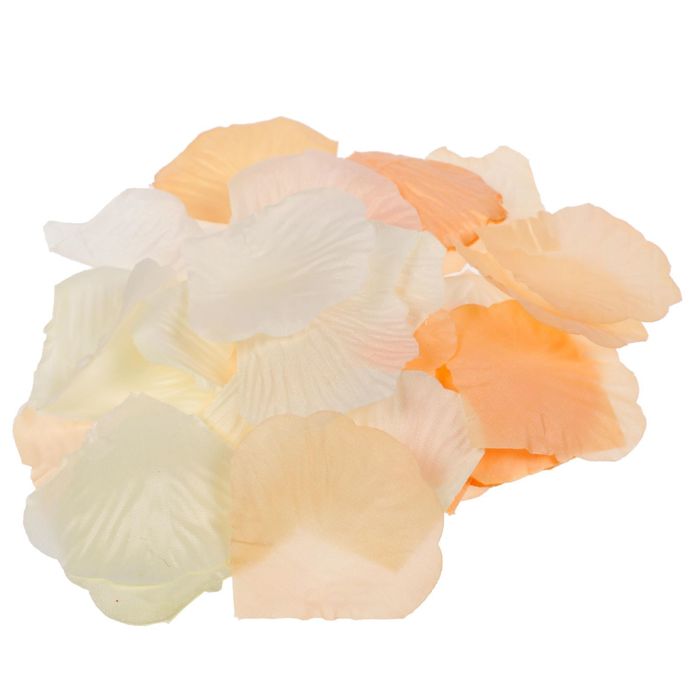 Лепестки роз с кульком, персиковые и беж