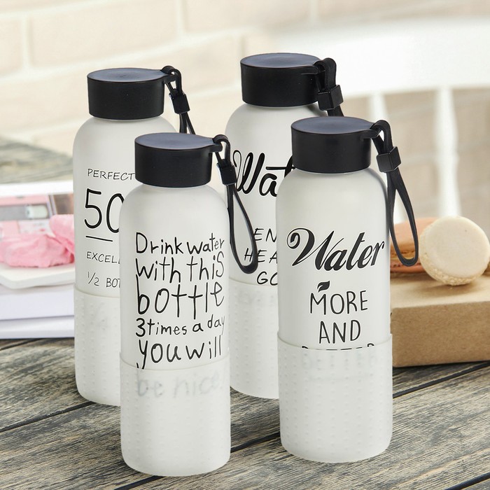 Бутылка 550 мл "Больше воды", цвета МИКС