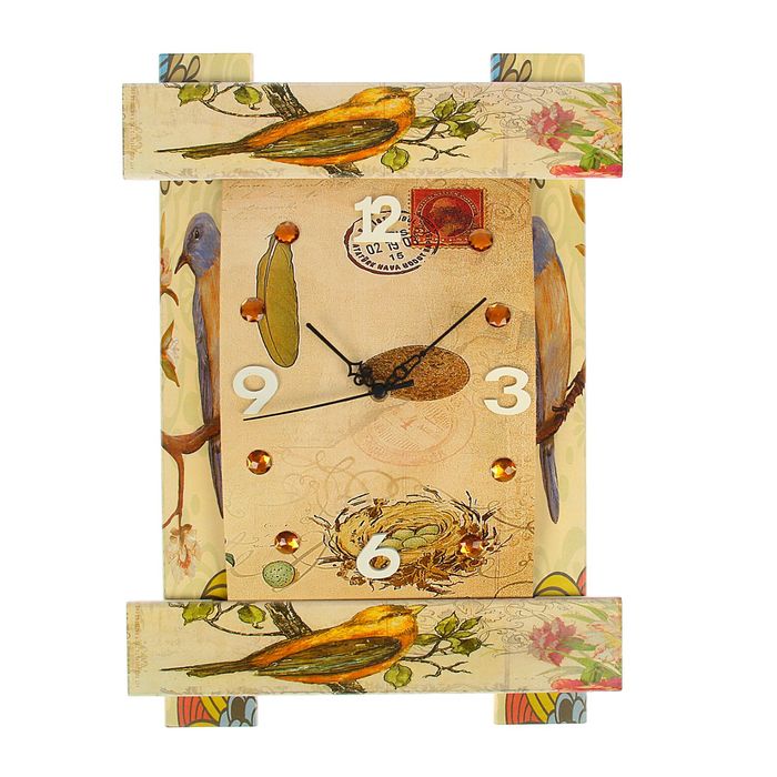 Часы настенные интерьерные "Серия Восток. Птички"
