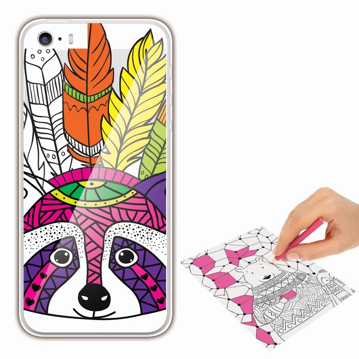 Раскраска-чехол для телефона "Сказочный сад"