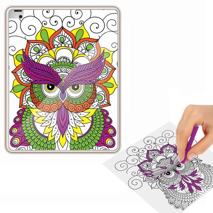 Раскраска-чехол для планшета "Сказочный сад"