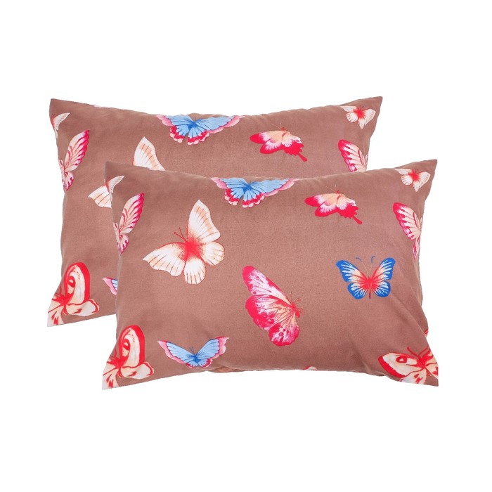 Комплект наволочек "Этель " Сад бабочек 50х70 +- 2 см - 2 шт., новосатин