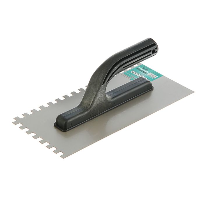 Гладилка "ИНТЕК", 130х270 мм, зуб 8х8 мм, нержавеющая сталь