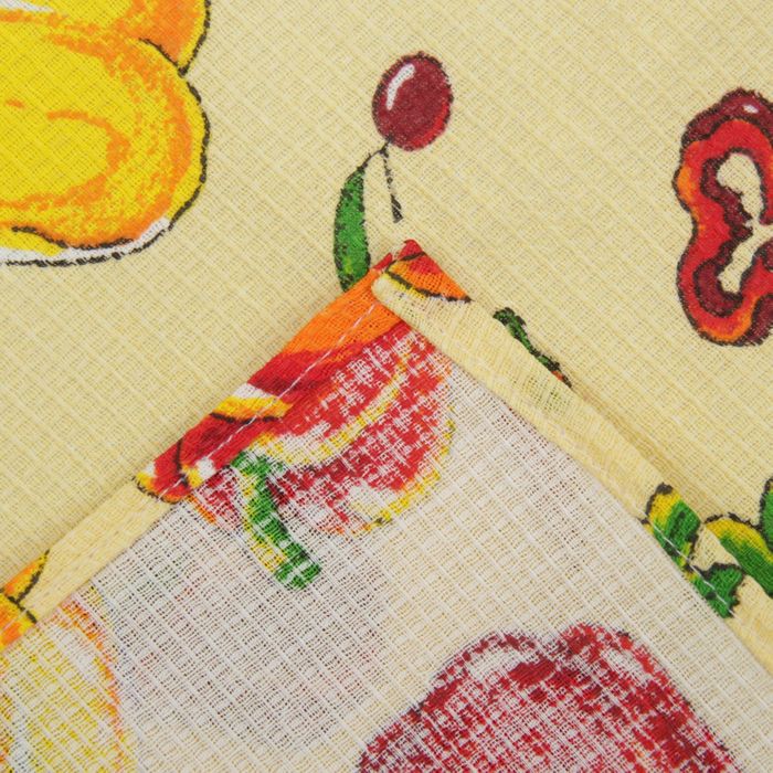 Полотенце вафельное набивное "Перцы", 40х70 см, беж, 160 гр/м, 100% хлопок 100%