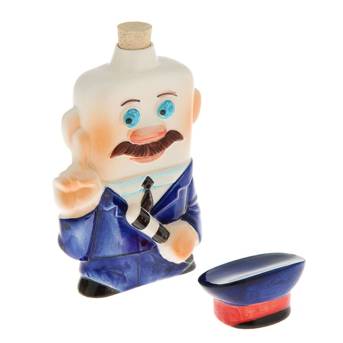 Штоф фарфоровый «Гаишник», 0.35 л, в упаковке книге