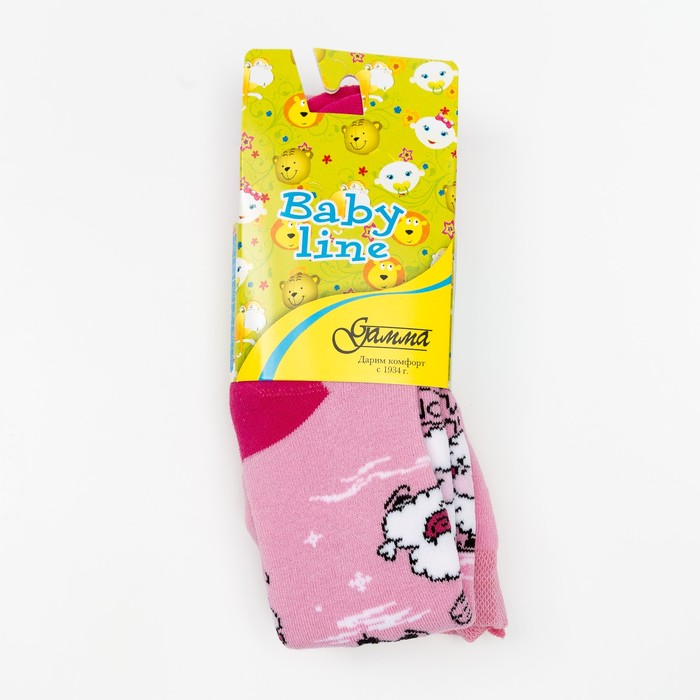 Колготки детские плюшевые цвет розовый, рост 92-98