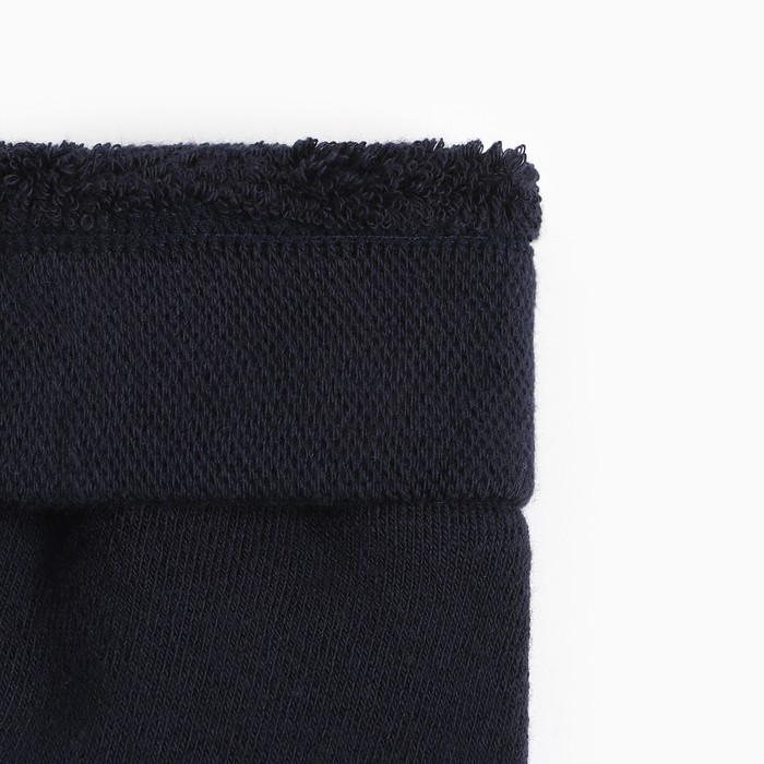 Колготки детские плюшевые, цвет тёмно-синий, рост 122-128
