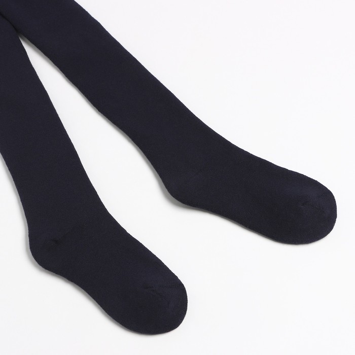 Колготки детские плюшевые С207(Л) цвет темно-синий, рост 134-140