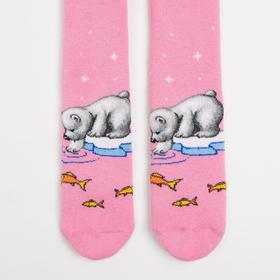 

Колготки детские махровые, цвет розовый, рост 80-86 МИКС