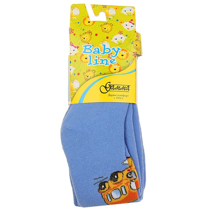 Колготки детские плюшевые С661(Л) цвет голубой, рост 92-98