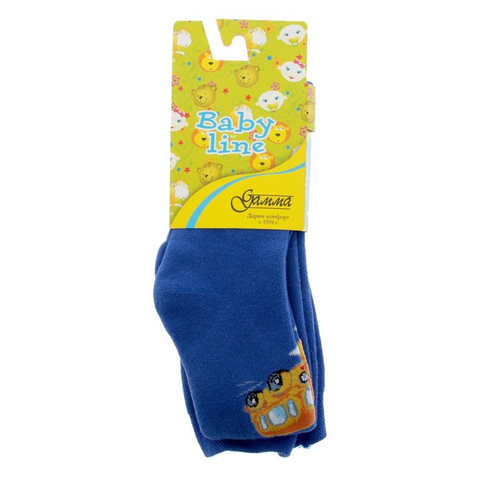 Колготки детские плюшевые С661(Л) цвет васильковый, рост 92-98