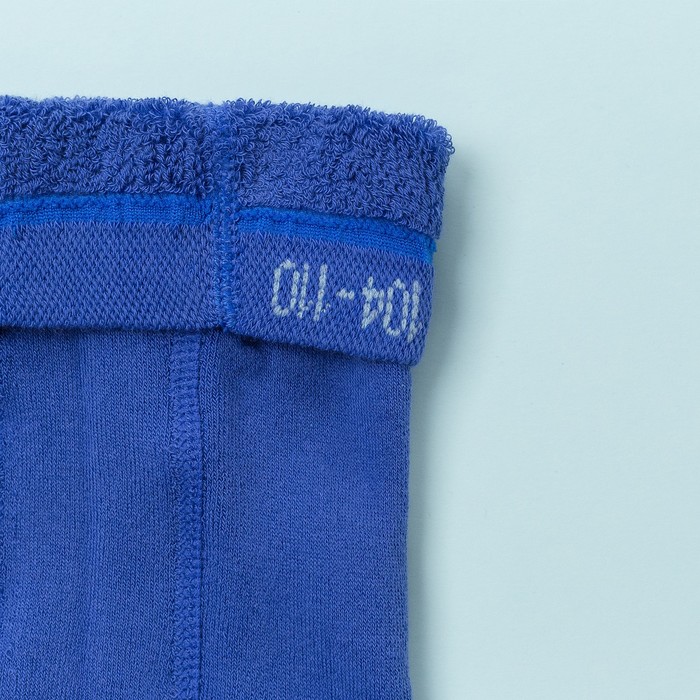 Колготки детские плюшевые С661(Л) цвет васильковый, принт МИКС, рост 104-110