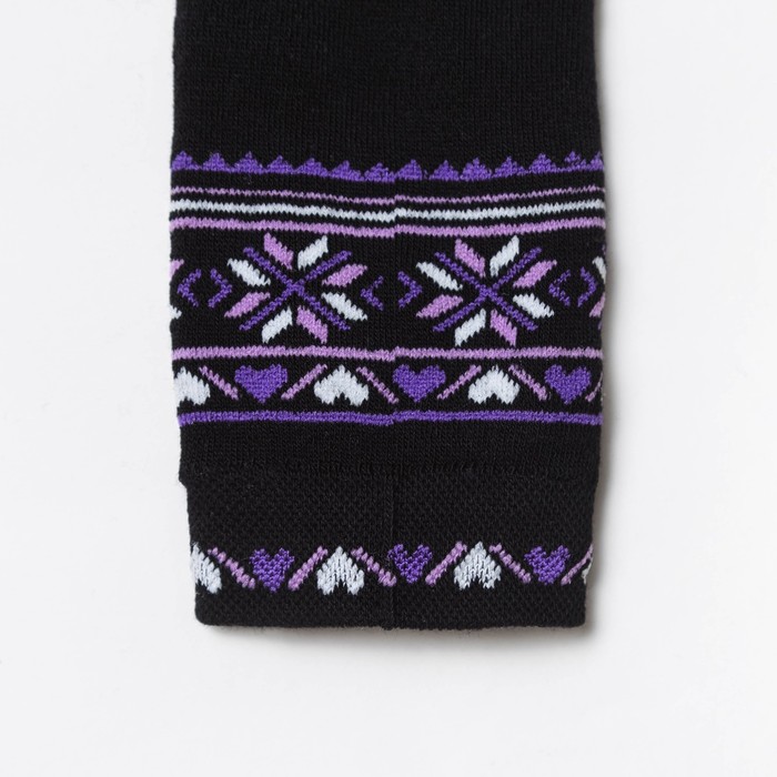 Легинсы детские плюшевые С504(Л) цвет чёрный, рост 116-122