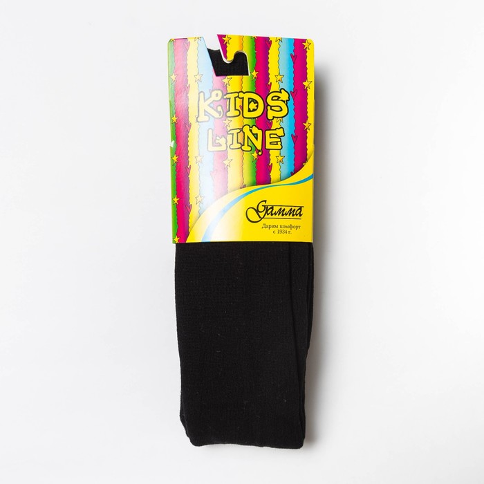 Легинсы детские плюшевые С504(Л) цвет чёрный, рост 116-122