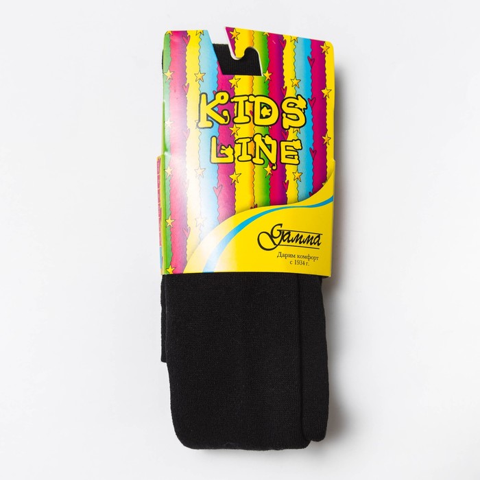 Легинсы детские плюшевые С504(Л) цвет чёрный, рост 98-104