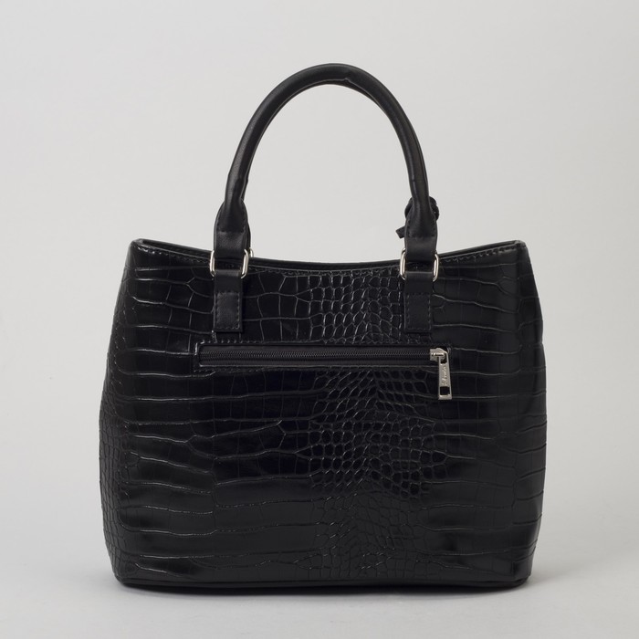 Сумка женская на молнии, 1 отдел, наружный карман, цвет чёрный