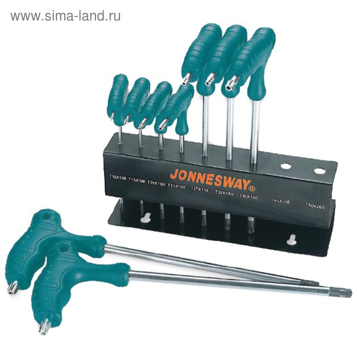 Комплект угловых ключей Jonnesway H10MT09S, TORX, Т10-Т50, 9 предметов