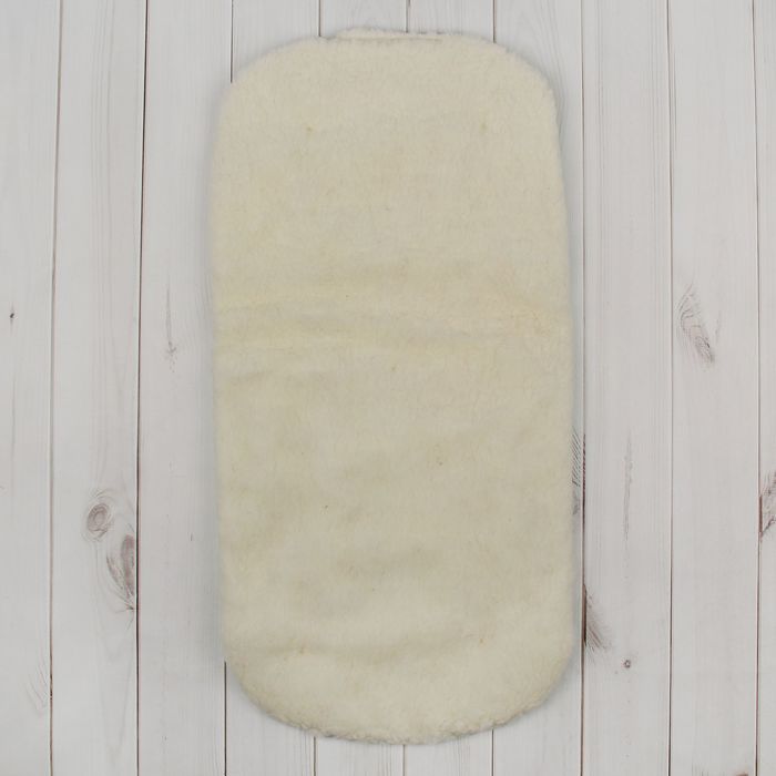 Матрас в коляску меховой, цвет голубой 1-1МХ