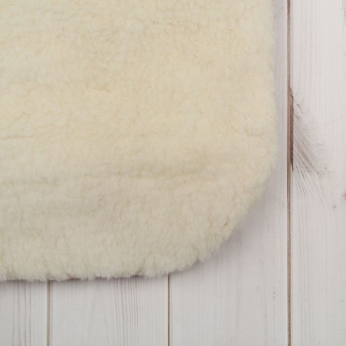 Матрас в коляску меховой, цвет голубой 1-1МХ