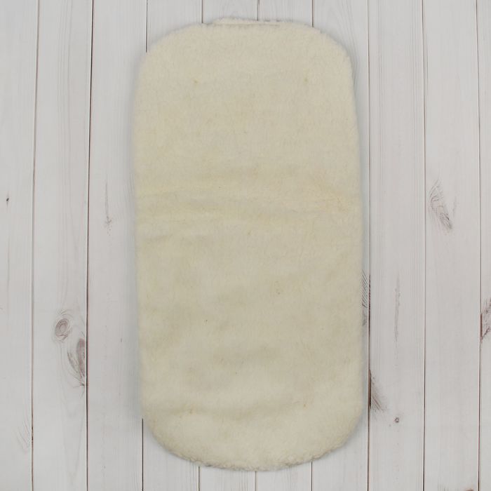 Матрас в коляску меховой, цвет салатовый 1-1МХ