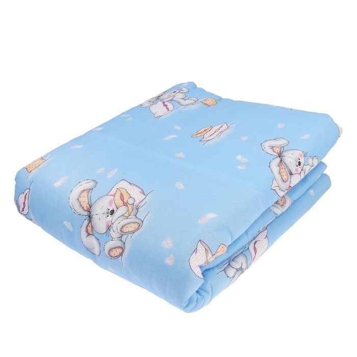 Одеяло детское ситцевое, цвет голубой 15-2СШ