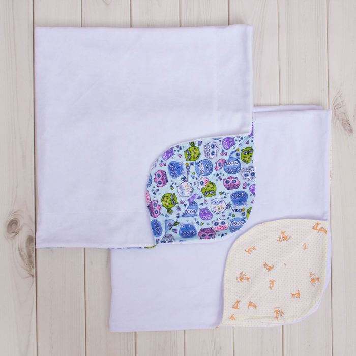 Покрывало (плед) трикотажный, размер 90*90 см, цвет белый 20-2В