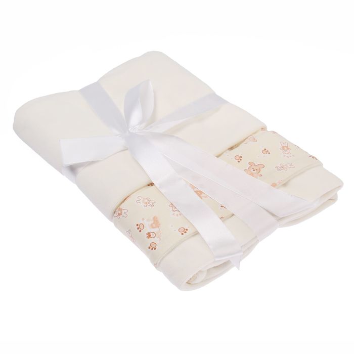 Покрывало (плед) трикотажный, размер 90*90 см, цвет экрю 20-2В