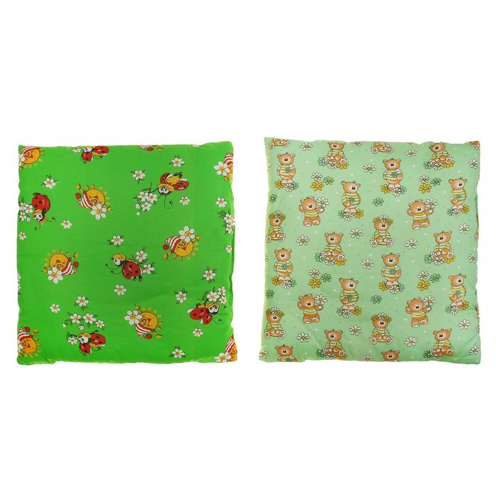 Подушка детская, размер 40*40 см, цвет зелёный 12-2С