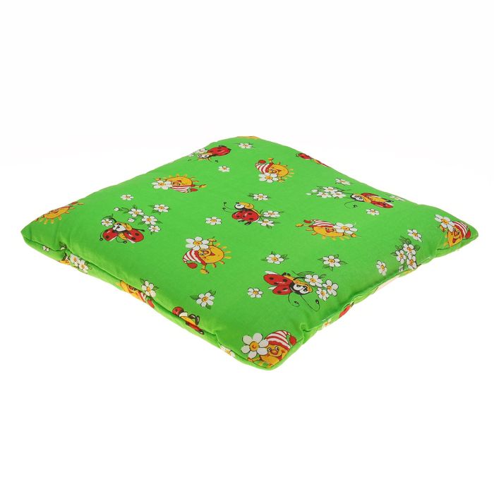 Подушка детская, размер 40*40 см, цвет зелёный 12-2С