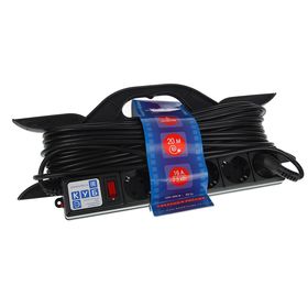 

Сетевой фильтр Power Cube, 5 розеток, 20 м, 16 А, 3500 Вт, чёрный