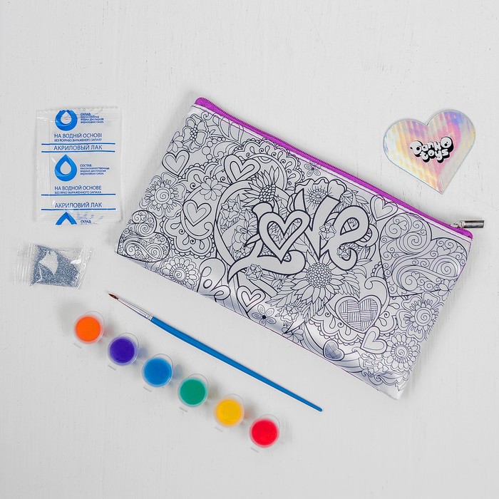 Набор для росписи пенала My Color Clutch "Love"