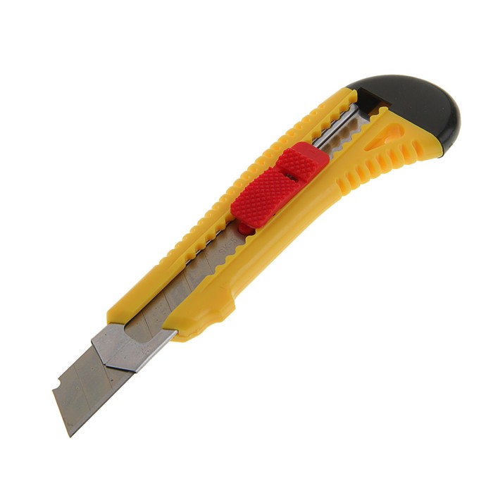 Нож универсальный TOPEX, корпус пластик, квадратный фиксатор, усиленный, 18 мм