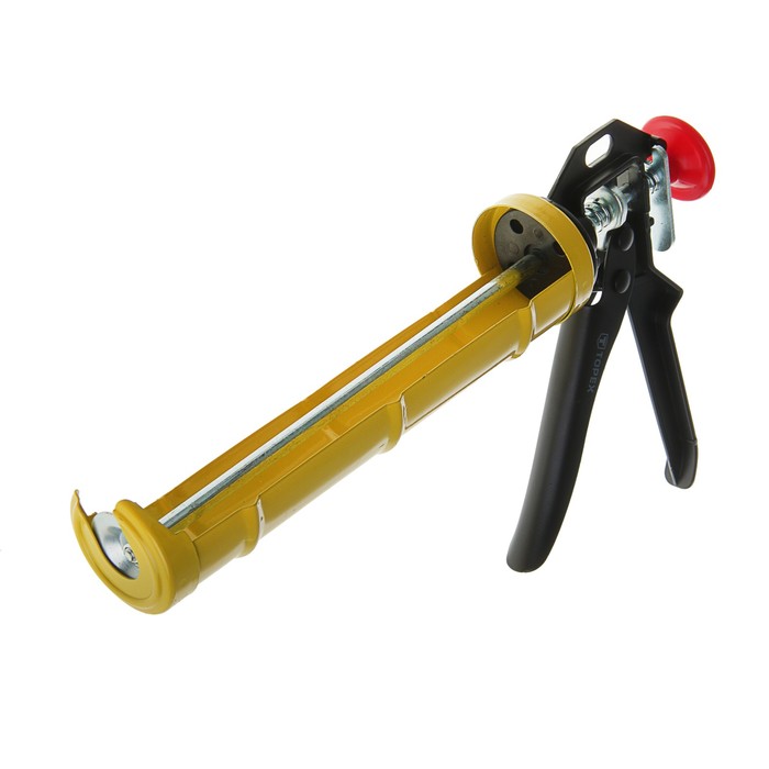 Пистолет для герметика TOPEX, полуоткрытый корпус, круглый шток, сталь с алюминием