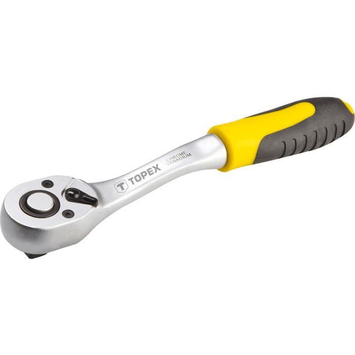 Ключ трещоточный TOPEX, изогнутый 1/2", 255 мм