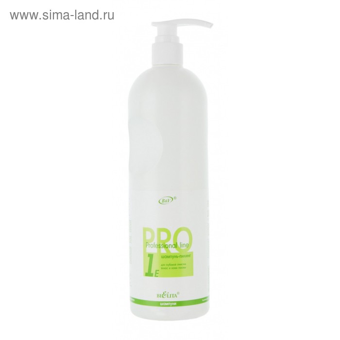 

Шампунь-пилинг для волос BIELITA Professional Line, для глубокой очистки волос и кожи головы, 1000 мл
