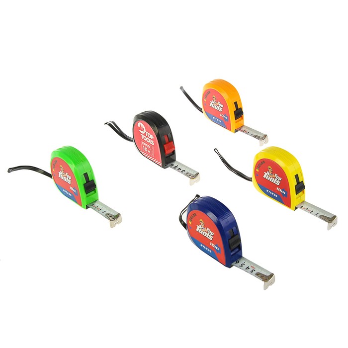 Рулетка Top Tools, 10 м x 25 мм, стальная лента